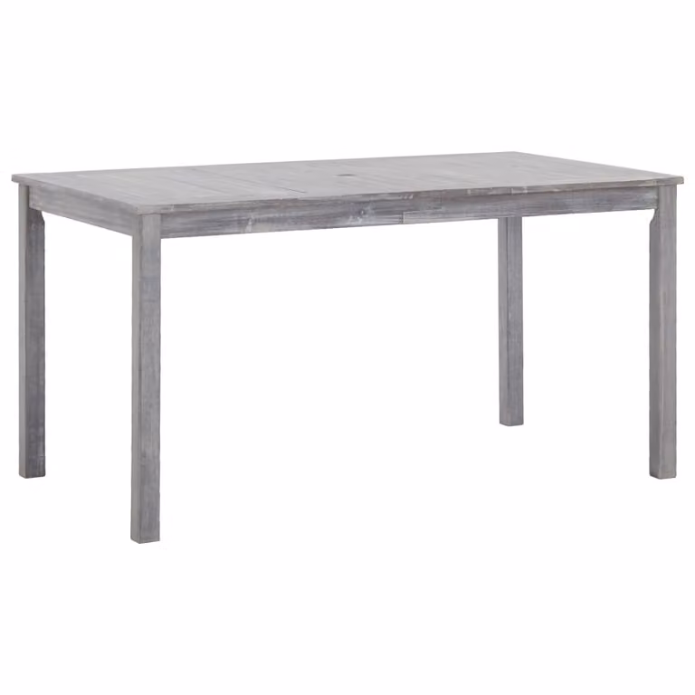 vidaXL Set da pranzo da giardino 5 pezzi in legno massiccio di acacia grigio