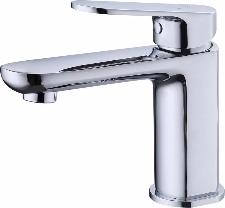 Miscelatore monocomando per lavabo, in cromo, con corpo in ottone, per bagno