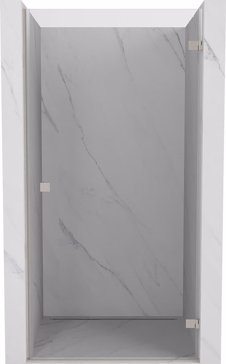 Mexen Lunar-B porta doccia a battente destra 100 cm, trasparente, nichel spazzolato - 832-100-000-97-00-P