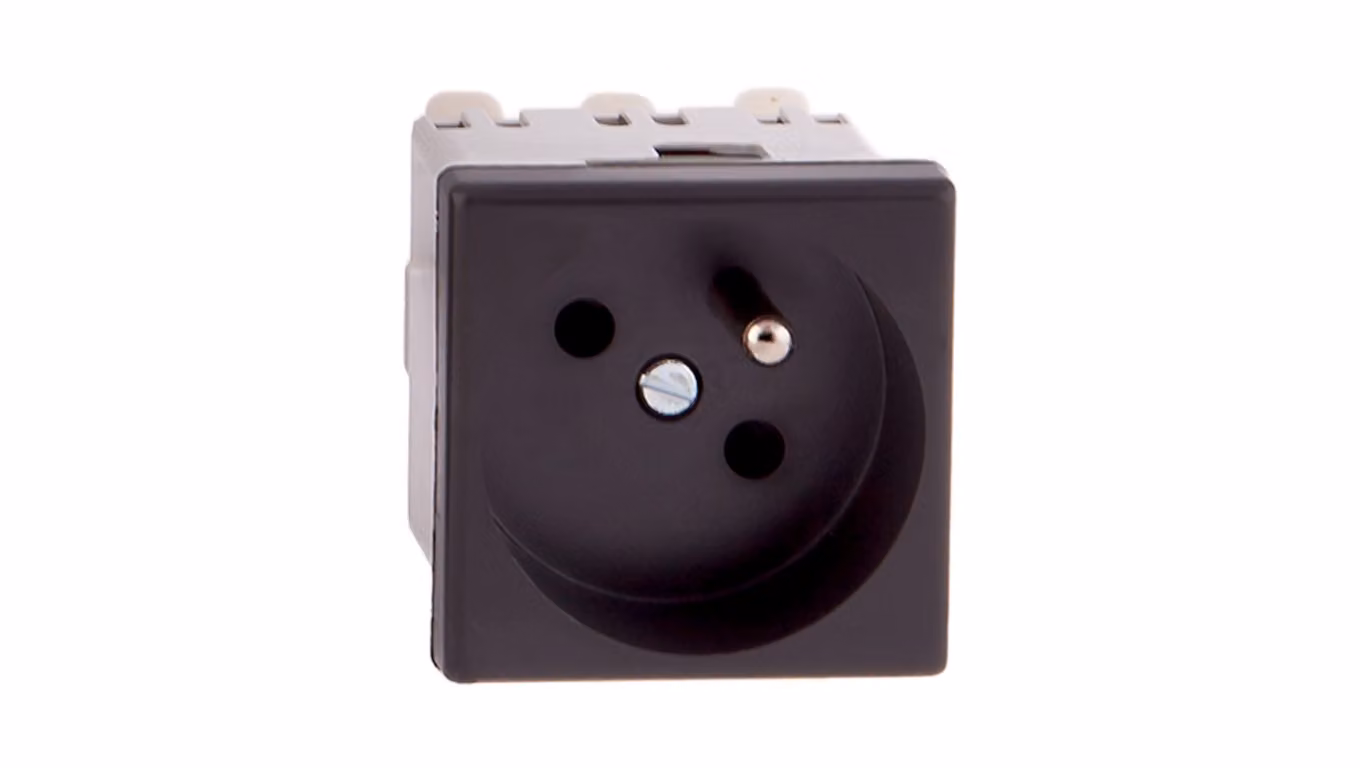 Presa Simon Connect K45 singola c/u 16A IP20 grigio grafite K22/14