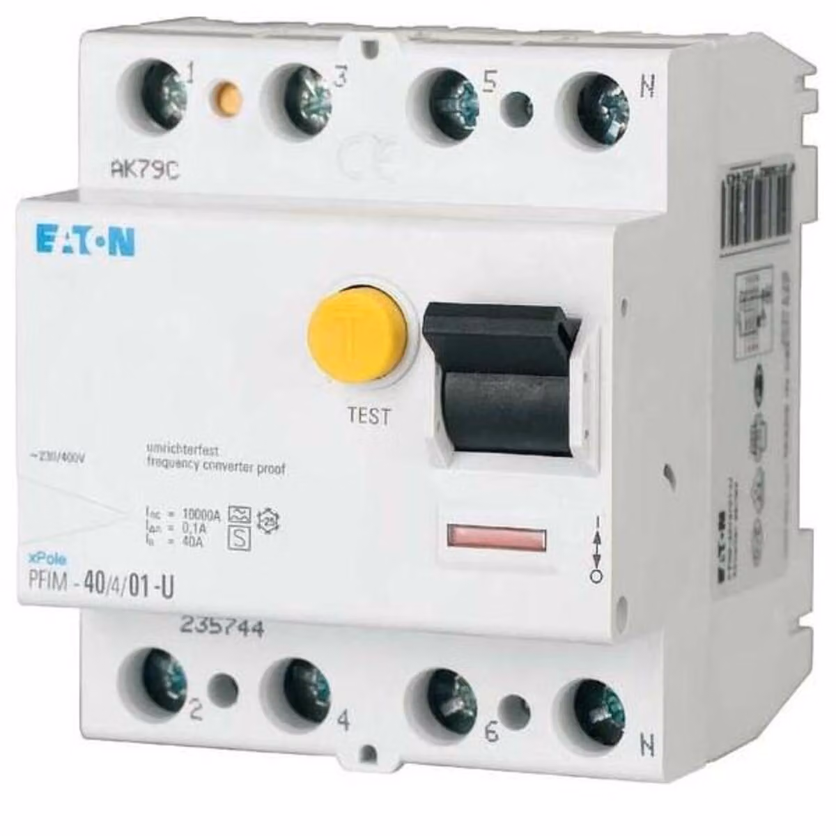 EATON PFIM-40/4/003-G/F FI- 187456 Interruttore 40A 4p 30mA Tipo G/F 187456