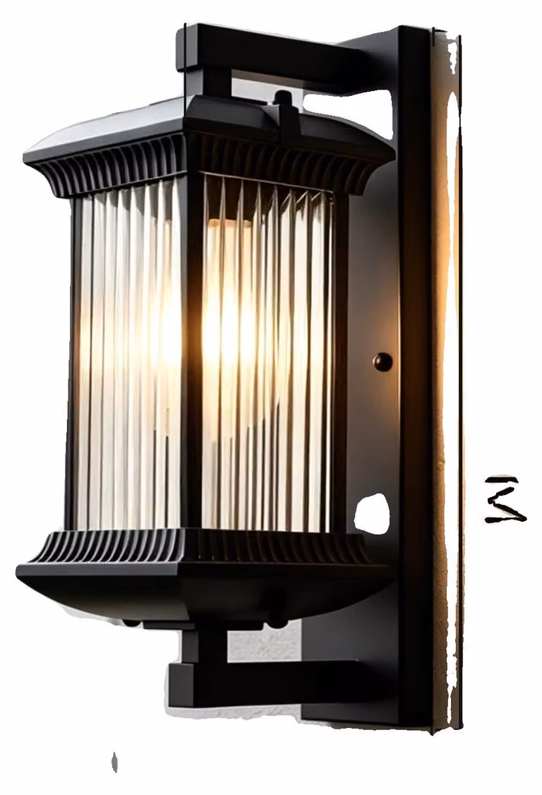 Apparecchio di illuminazione da esterno, impermeabile, design minimalista, colore nero