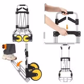 Carrello portante, maniglia regolabile, design compatto e pieghevole, marca B