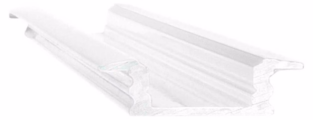 Profilo Slot Metallo Bianco Trim D25X5 300Cm