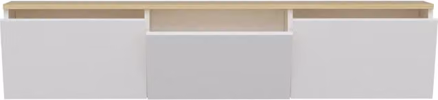 Mobile TV in legno "Neon" - 160 x 32 x 35 cm - Rovere bianco
