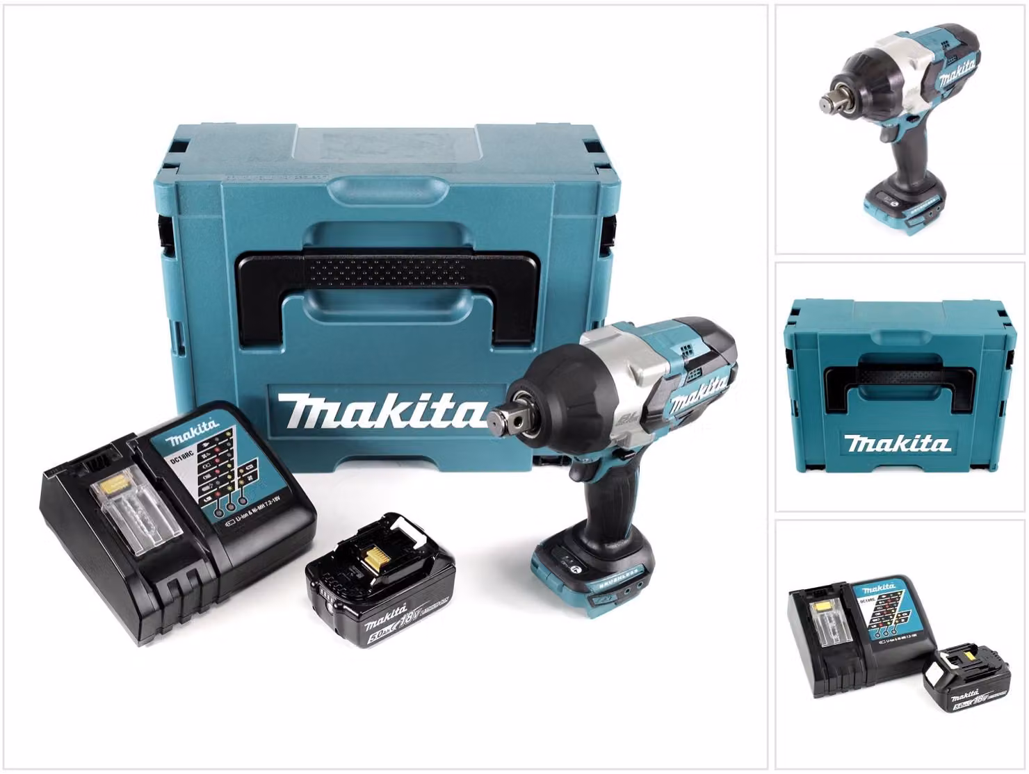 Avvitatore a impulsi a batteria Makita DTW 1001 RT1J 18V 3/4" 1050Nm brushless + 1x batteria ricaricabile 5.0Ah + caricabatterie + Makpac