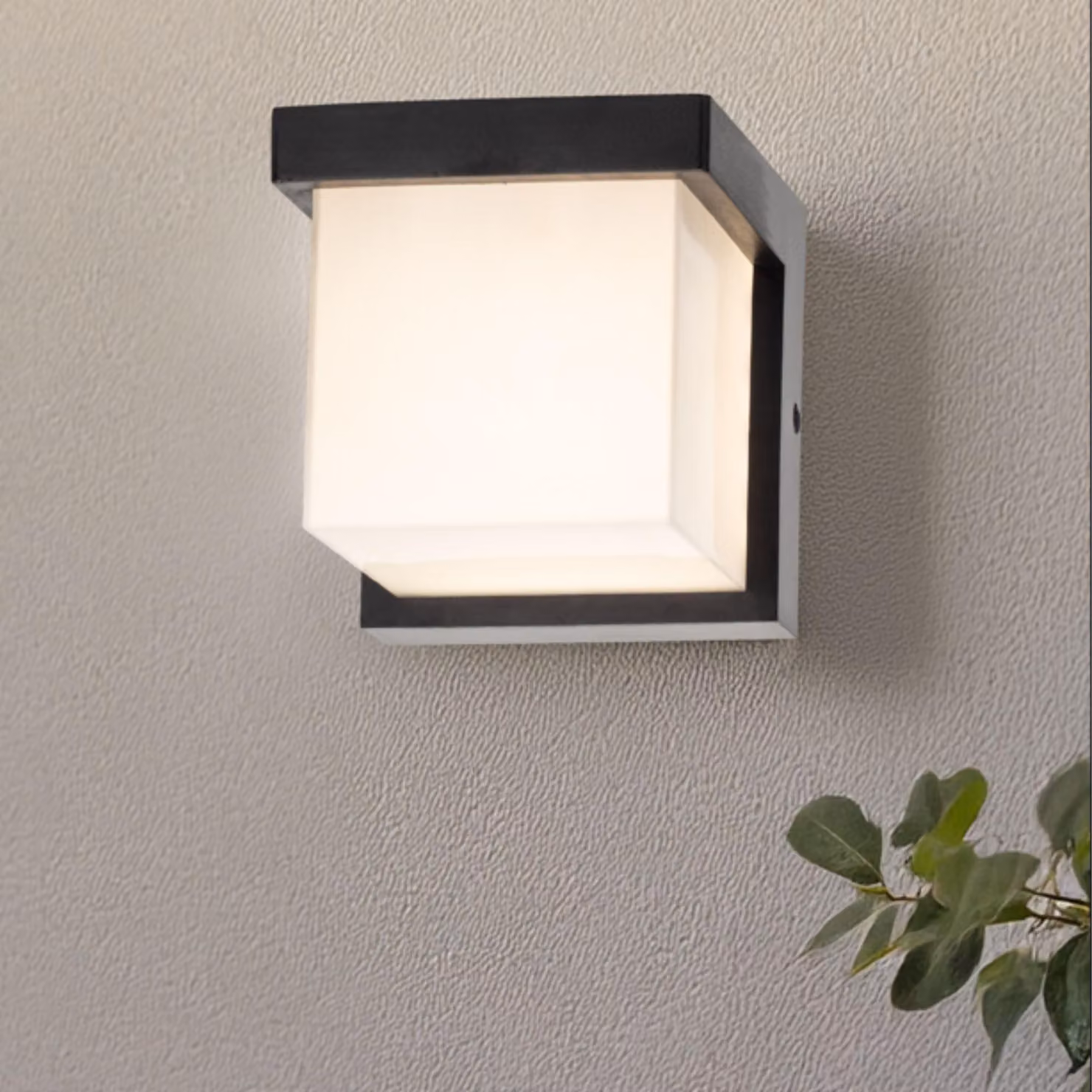 Lampada da parete a LED, per esterno, colore nero, grado di protezione IP65, 9W, 750 lumen, 4000K (bianco neutro)