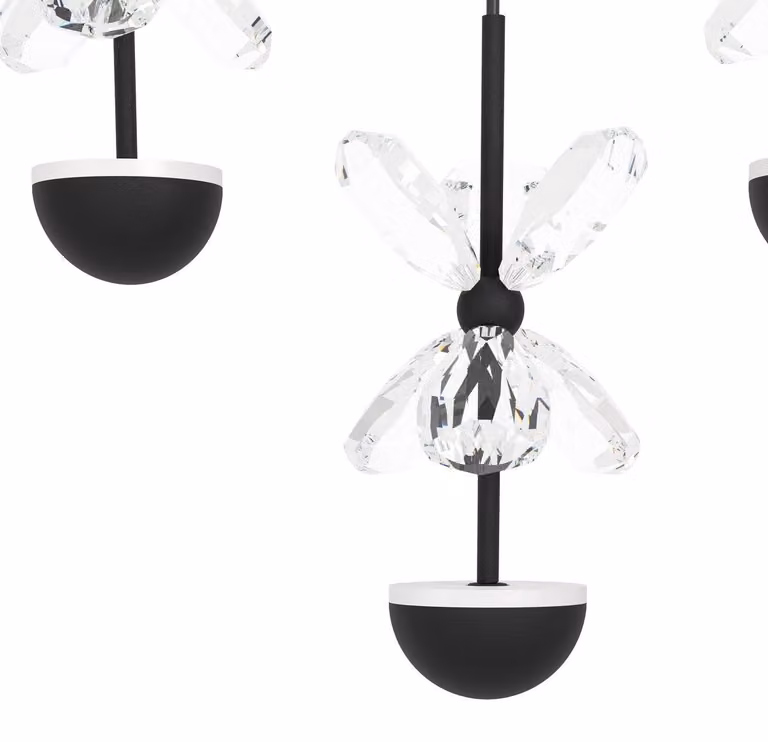 Lampada a sospensione nera Pianopoli 2, diametro 78 cm