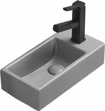 Mexen Inez lavabo da appoggio sinistro 40 x 20 cm, grigio chiaro opaco - 21484061L