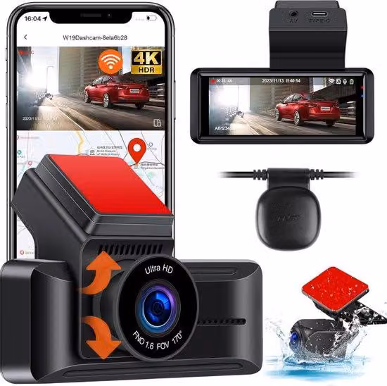 Telecamera per auto - Display da 7 pollici - Visione anteriore e posteriore