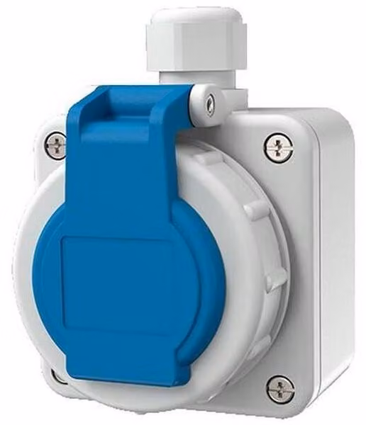 Mennekes Presa Schuko da superficie blu 16A 2P+T 230V IP68