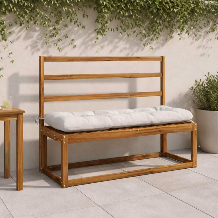 Cuscino per panchina vidaXL VIANEN bianco in poliestere con fodera rimovibile e resistente ai raggi UV
