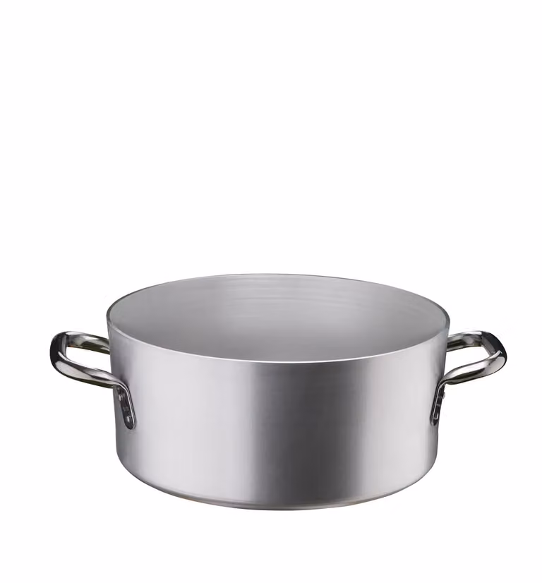 Casseruola bassa in alluminio con maniglie in acciaio inox, diam. 32cm