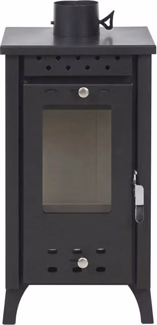 Matilde - Stufa a legna 7,7 Kw 33x38,5xH74 cm, colore nero