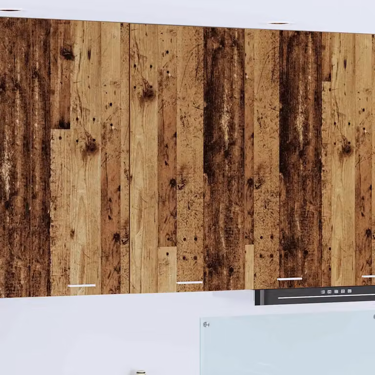 Armadio pensile da cucina vidaXL in legno e MDF, colore bianco e marrone, L 50 cm x P 31 cm x H 100 cm