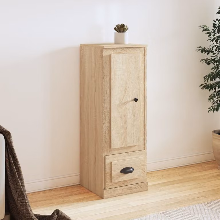 Credenza vidaXL in Rovere Sonoma e Legno Multistrato, L/P/H: 36 x 35,5 x 103,5 cm