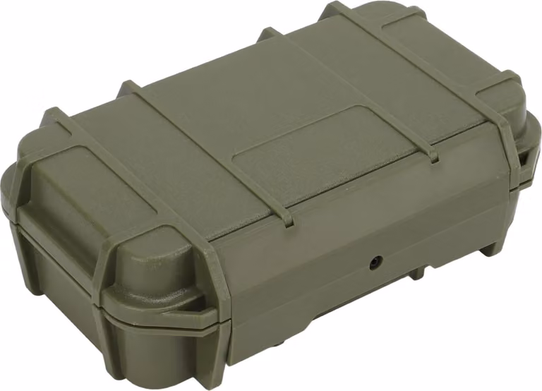 Scatola rigida impermeabile per strumenti di sicurezza Scatola per strumenti di stoccaggio in plastica Abs per il campeggio all'apertoDoppia scatola, verde militare