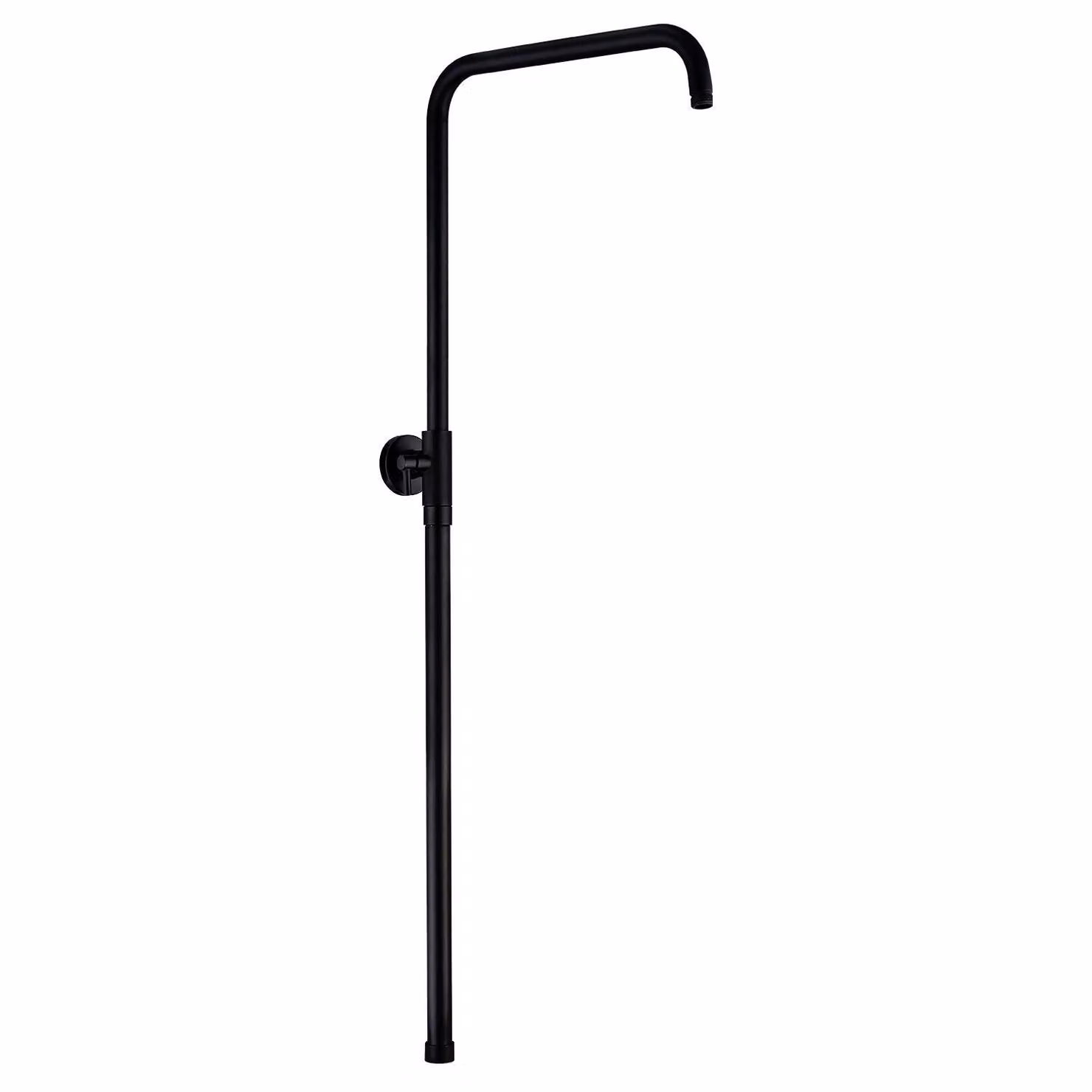 JOHO Asta doccia in acciaio inox regolabile in altezza Colonna doccia Asta a muro Braccio doccia a pioggia con lunghezza regolabile da 69 a 111 cm Nero