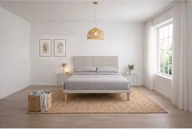 Letto imbottito Matrimoniale 180x200 cm Button - Similpelle,Tortora,Con rete