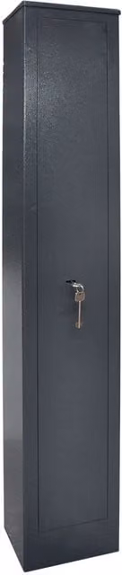 Armadio portafucili UNIKO KT-8T con 8 posti, in acciaio nero, L: 42 cm, P: 30 cm, H: 147 cm