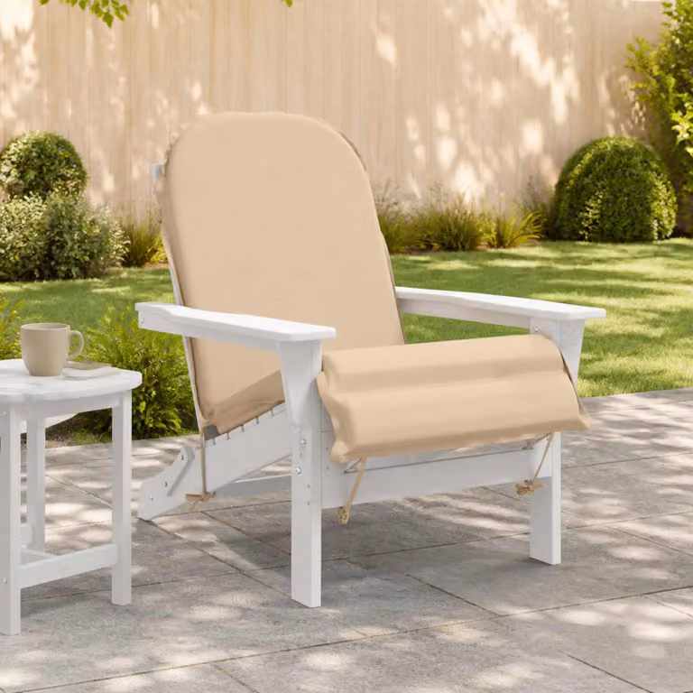 vidaXL Cuscino per Lounger Sole GEMERT Beige, 135 x 55 x 6 cm, 100% Poliestere con Rivestimento Lavabile e Resistente ai Raggi UV