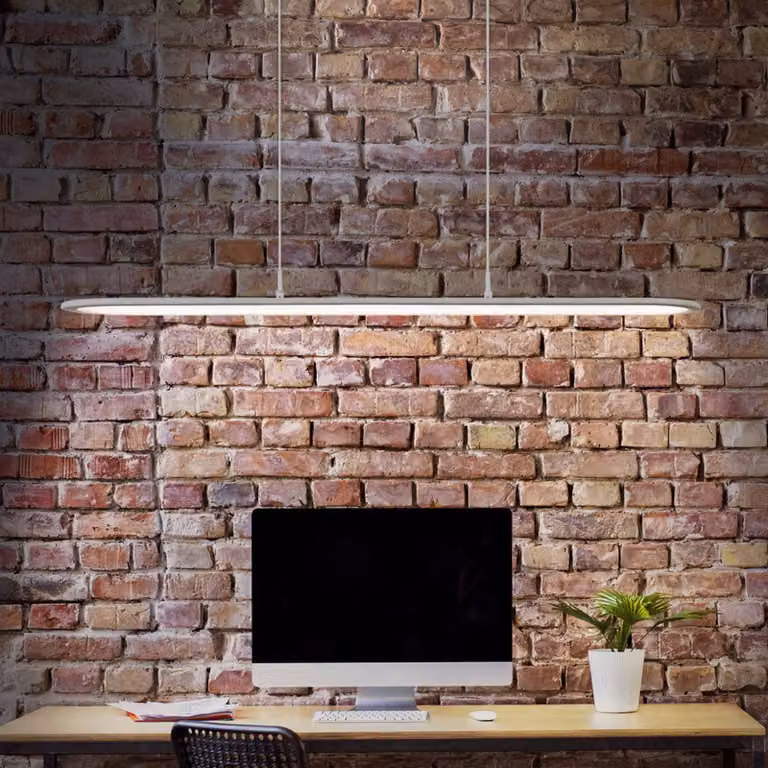 OSRAM Lampada LED a sospensione Office line Panel Ellipse bianca 940 dimmerabile Ellipse,, Bianco / Opale, Studio / Ufficio, Alluminio, Moderno