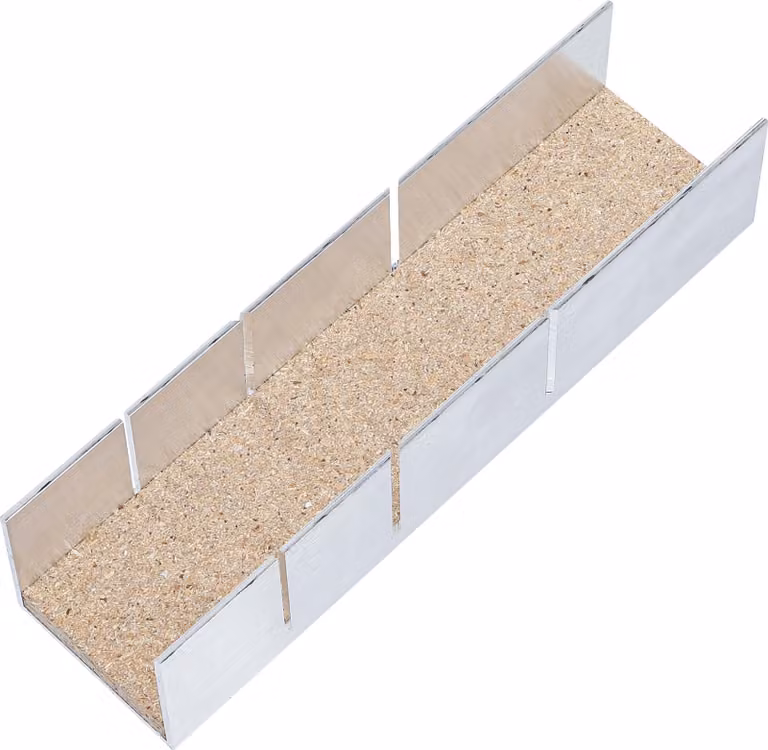 BGS 50860 | Cassetta per tagli obliqui in alluminio | 245 x 65 x 55 mm