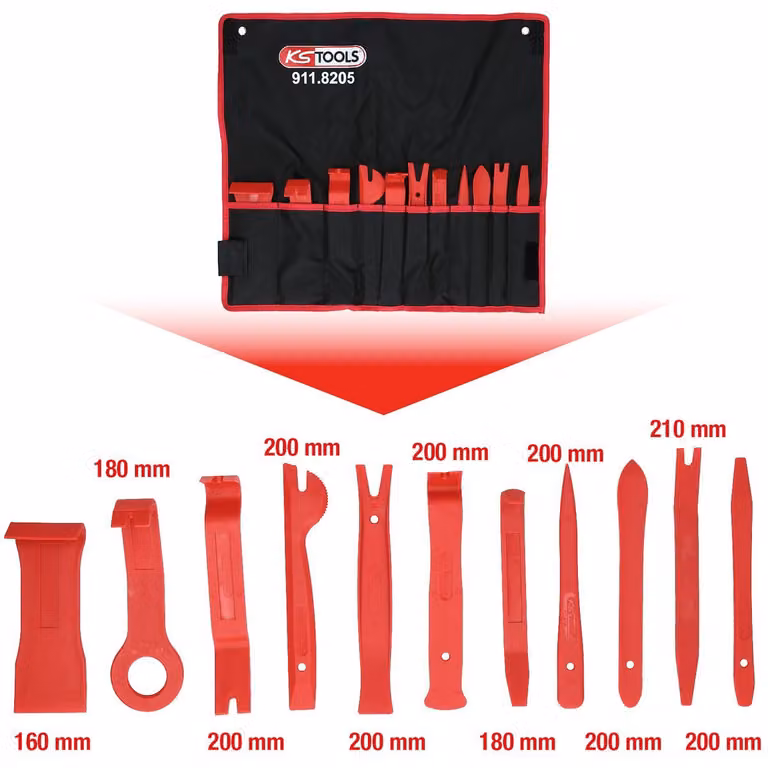 KS TOOLS MASTER Kunststoffkeil-Satz, 11-tlg. (911.8205)