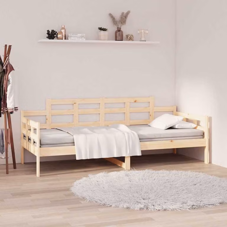 vidaXL Dormeuse in Legno Massello di Pino Stile Rustico L: 200 cm, P: 90 cm, H: 76 cm