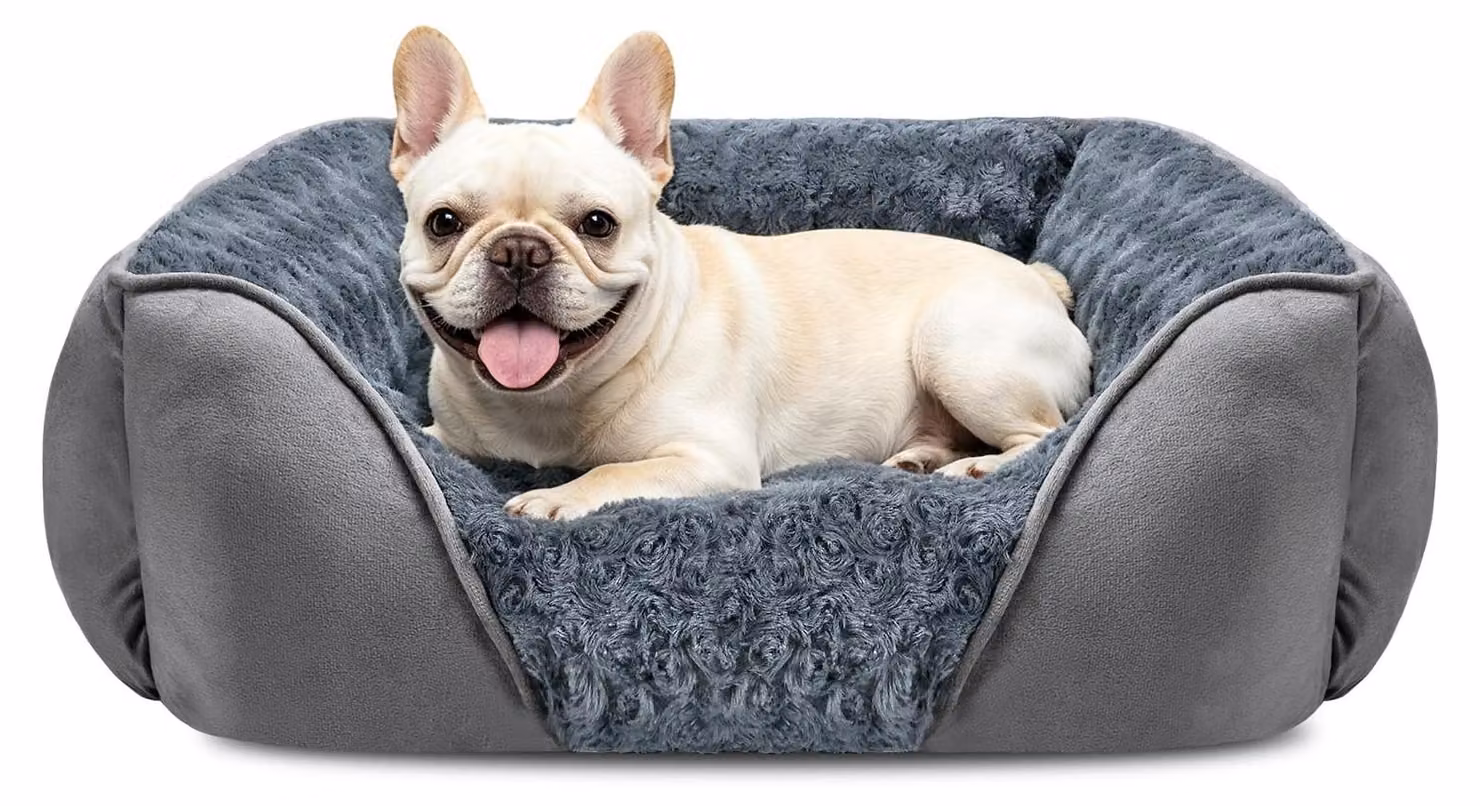 Cuccia antistress per cani di piccola taglia, lavabile e traspirante, dimensioni 51x48x15 cm
