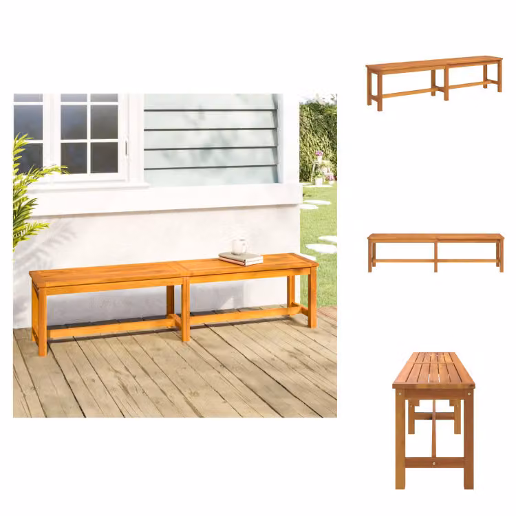 vidaXL Panca da giardino 180x35x45 cm in legno massiccio di acacia - Panche da giardino