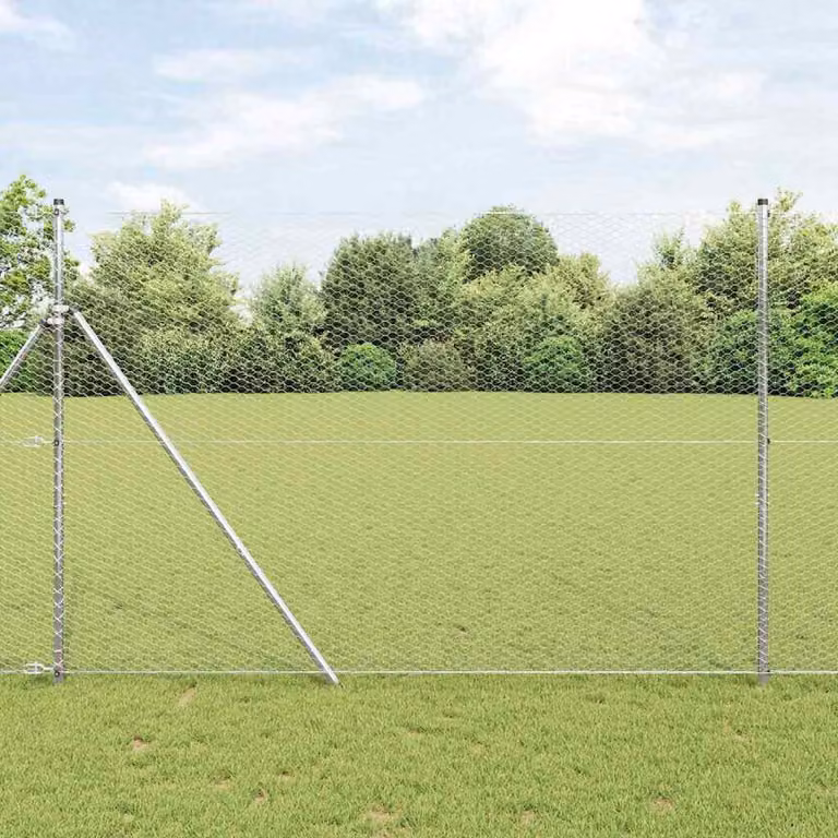 Maison Exclusive - Palo della recinzione Argento 10 x 1,6 m (maglia da 25 mm)