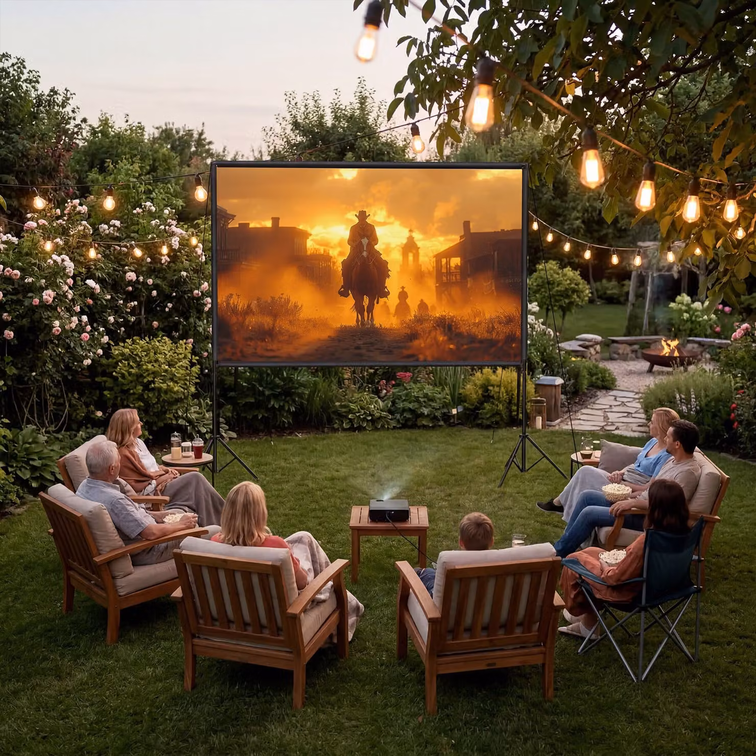 Schermo per proiettore Cinema TecTake GmbH con treppiede pieghevole, formato 16:9, compatibile 4K e HD, colore bianco – 1