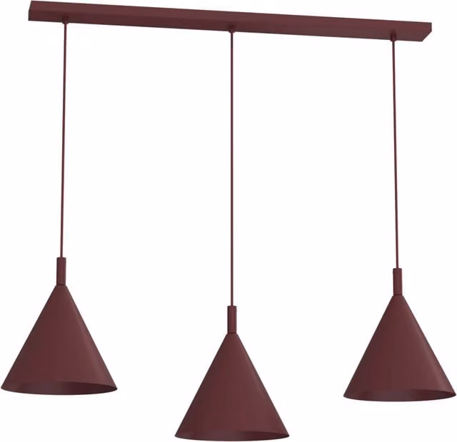 Lampada sospesa moderna Vins Luminex con bordo in acciaio argento, 3xGU10, dimmabile