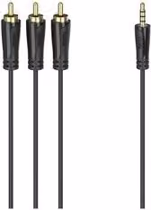 Cavo adattatore Hama da Mini Jack a RCA, colore nero, lunghezza 1,5 m
