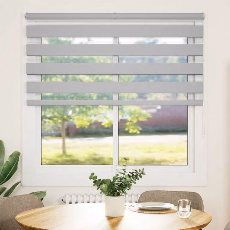 vidaXL Tenda a Rullo Zebra Larghezza Tessuto 140,9 cm Poliestere