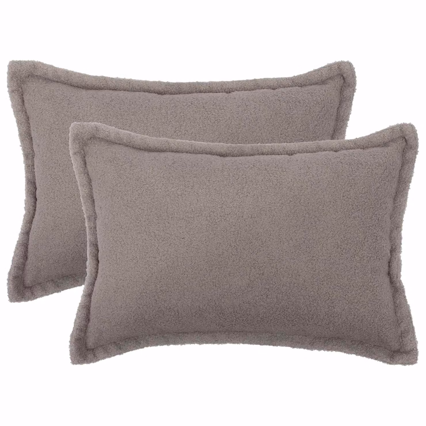 Set di 2 federe vidaXL HOUTEN in tessuto bouclé grigio chiaro, L 50 cm x P 70 cm