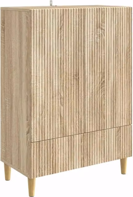 Credenza Buffet e Madia Design In in Rovere Sonoma, Legno Ingegnerizzato, L 66 cm x P 34,5 cm x H 95 cm