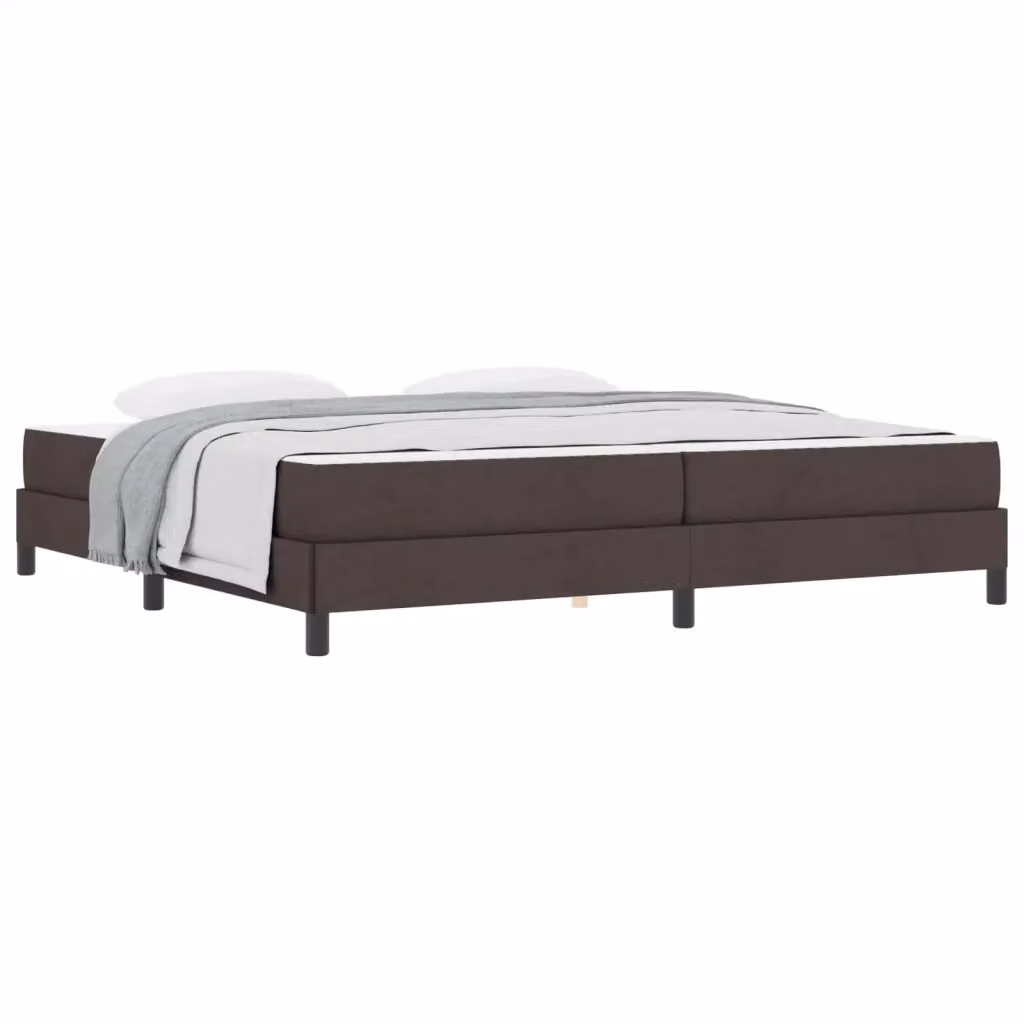 Letto a molle vidaXL in tessuto marrone con materasso a molle insacchettate L/P/H: 200 x 200 x 28 cm – 2