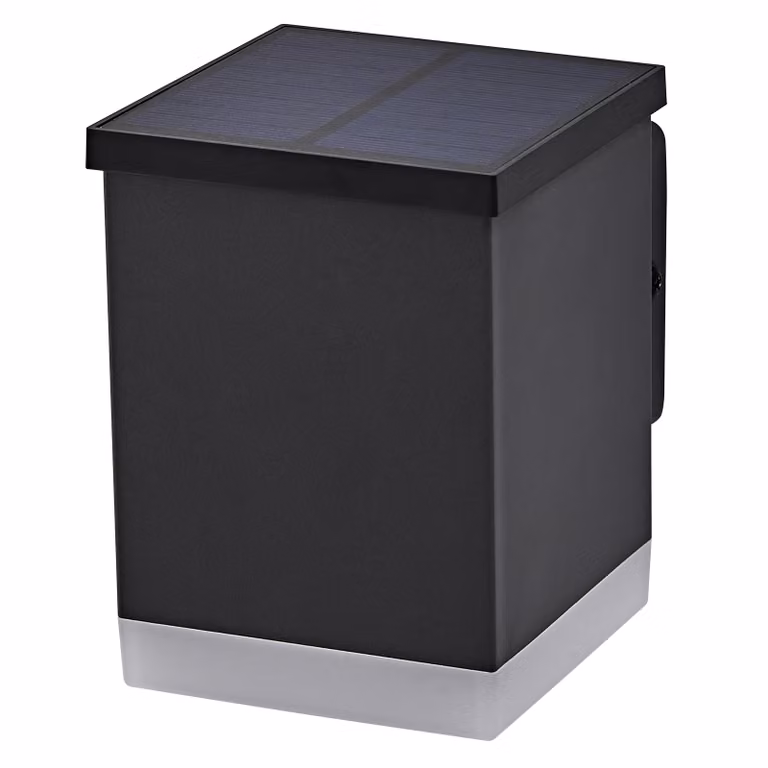 LEDVANCE ENDURA STYLE SOLAR WALL luce da esterno, 0,5W, 50lm, luce da parete, grigio scuro, illuminazione indiretta, batteria ricaricabile, classe di protezione IP44, temperatura di colore 3.000K, colore della luce bianco caldo