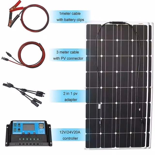 Pannello solare, alta efficienza, flessibile, impianto solare da 200W