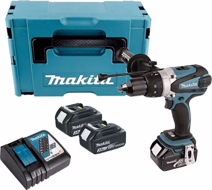Makita DDF458RF3J Avvitatore a batteria a 2 velocità 18V, 3x3.0Ah