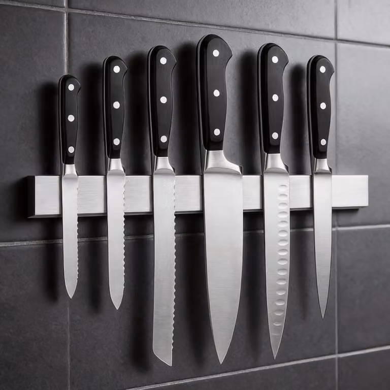 Porta coltelli magnetico in acciaio inossidabile, 40 cm, da montare a parete, per la cucina