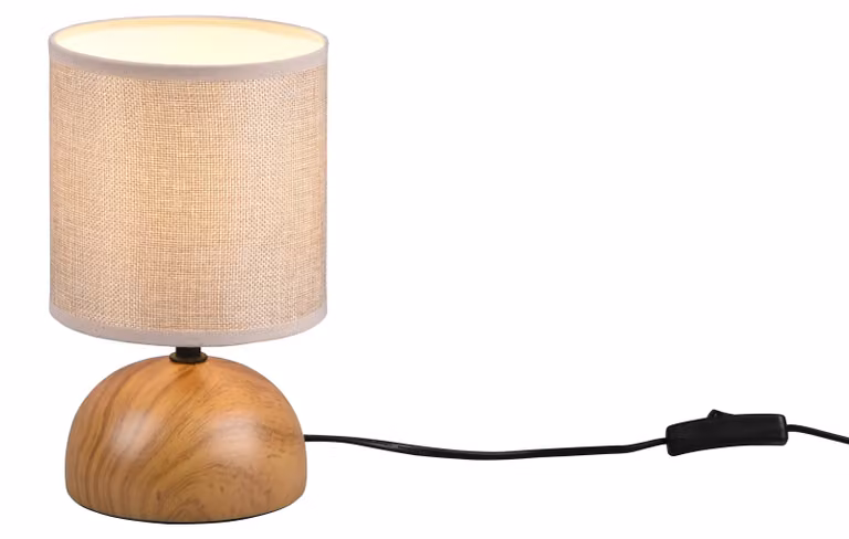 Lampada da tavolo LUCI marrone e bianca 1xE14x40W in tessuto, dimensioni: 23x14x14 cm, IP20, RL