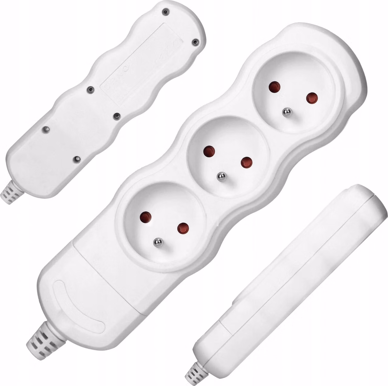 ORNO | Ciabatta Elettrica OR-AE-13262 - Bianca - 3 Prese Con Messa A Terra - Compatta E Sicura - 3680 W