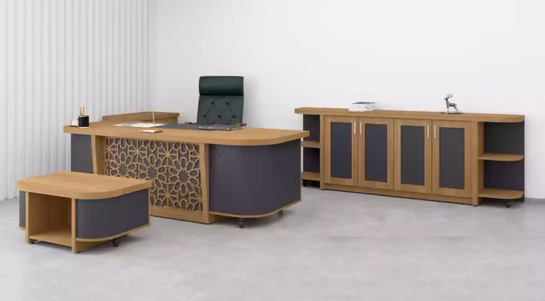 Komplette Büromöbel Tisch Arbeitszimmer Möbel Designer Set Schreibtisch
