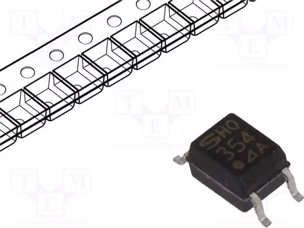 1 x Optoisolatore, canali: 1, Uce: 80V, PC354N1J000F, optoisolatore - uscita SMD