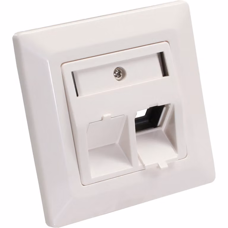 Inline 76201R Set di telai per 2x RJ45 Bu/LSA, Keystone SNAP-In, bianco RAL9010