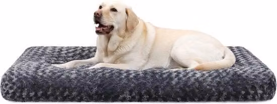Culla per cani KSIIA grande e media, cuscino morbido in piuma lavabile in lavatrice, antiscivolo e traspirante, colore Grigio Scuro, L: 111 cm x P: 81 cm