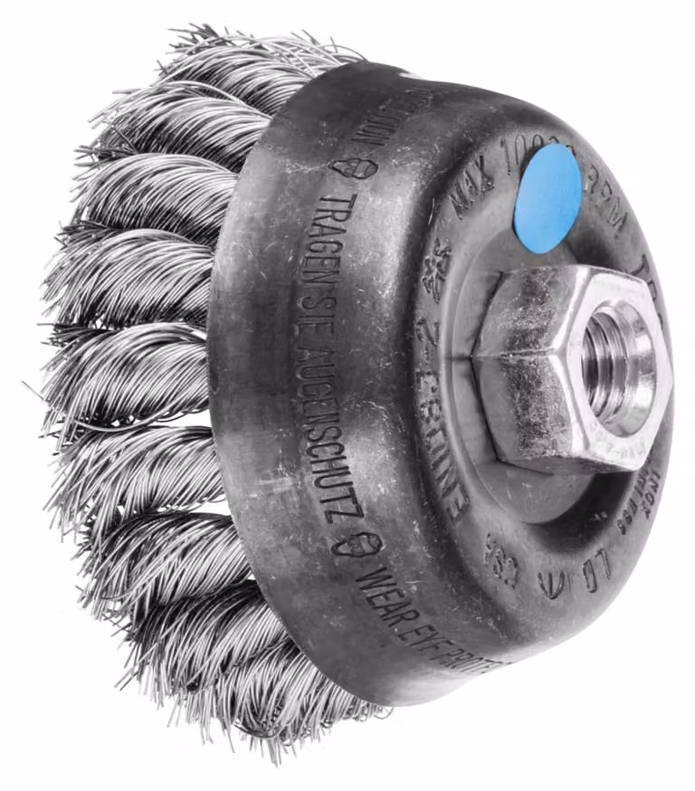 PFERD TOOLS spazzola a tazza annodata TBG M14 filo di acciaio inox per smerigliatrici angolari